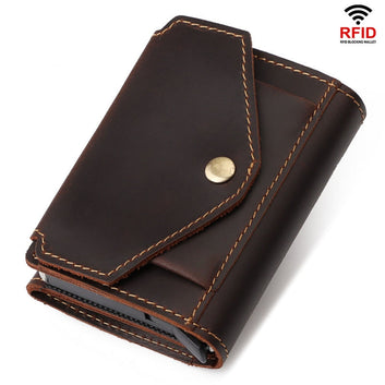Porte Carte Cuir Anti-Piratage et Porte Monnaie